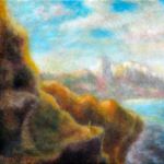 distance-surreal-fantasy-oil-painting-castle-hills-mountains-sea