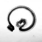 Bodhi Eye - Ink on washi paper - 18"x18" Bodhidarma-ink-drawing-washi-paper