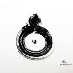 Gravity's Horizon - Ink on washi paper - 12"x18" eye-buddha-ink-drawing-washi-paper
