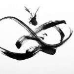 Moth -Ink on washi paper - 12"x18" moth-swirls-ink-drawing-washi-paper
