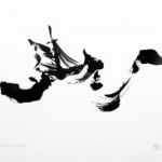 Persistence - Ink on washi paper - 12"x18" persistence-ship-dragon-wave-ink-drawing-washi-paper