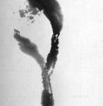 Soaring - Ink on Xuan paper - 9"x3" - SOLD sea-cliff-landscape-figure-xuan-paper