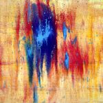 Blue Runner I - Oil on canvas - 13.5"x17.5" (Framed) blue-runner-I