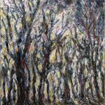 Paul's Trees - Oil on canvas - 24"x18" impressionist-palette-knife-oil-painting-winter-trees-dream-paul-cezanne