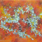 Dragons Courting - Oil on canvas - 16"x20" abstract-painting-dragon