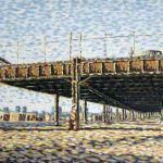 End Of The Road - Oil on canvas - 24"x30" (SOLD) impressionist painting-west-side-highway-new-york