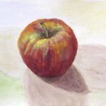 Golden Crown - Watercolor - 6"x9" healing-apples-series-watercolor