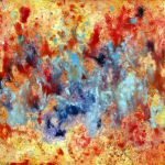 Moses Leading The Multitude - Oil on canvas - 12"x16" abstract-painting-prophet-moses-leading-israelites