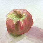 Newton's Apple - Watercolor - 6"x9" healing-apples-series-watercolor